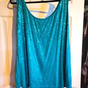 Really pretty blue sparkle tank top